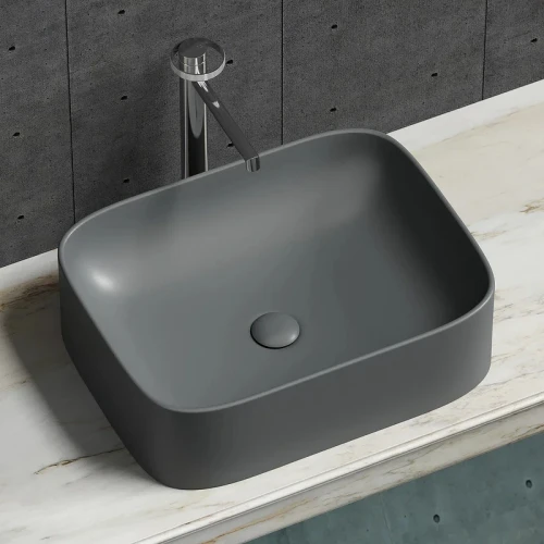 Раковина-чаша Ceramicanova Element 51 CN6052MDH Темный антрацит матовый фарфор накладная