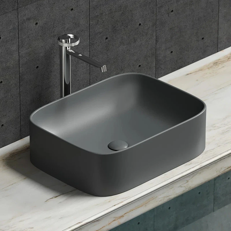 Раковина-чаша Ceramicanova Element 51 CN6052MDH Темный антрацит матовый фарфор накладная