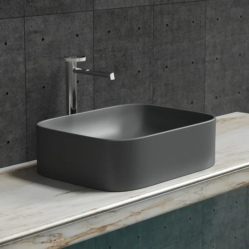 Раковина-чаша Ceramicanova Element 51 CN6052MDH Темный антрацит матовый фарфор накладная