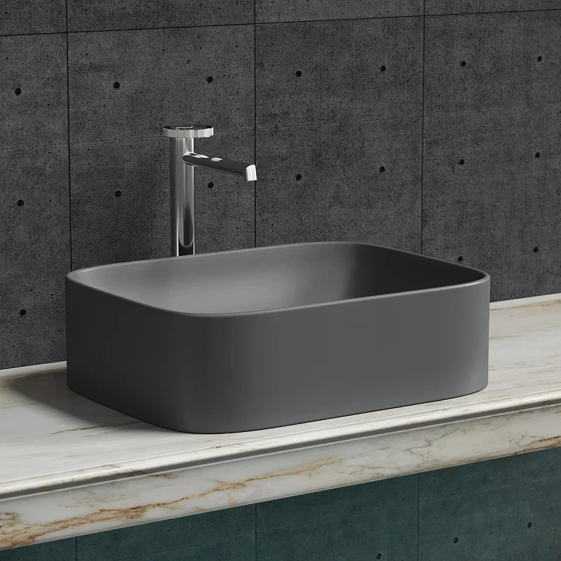 Раковина-чаша Ceramicanova Element 51 CN6052MDH Темный антрацит матовый фарфор накладная