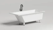 Ванна из искусственного камня Salini Cascata 170х70 104423M цвет Белый матовый
