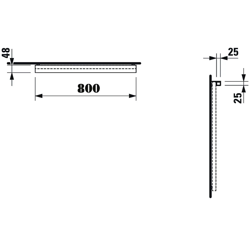 Светильник Laufen Frame 25 80 4.4749.2.900.007.1 Хром матовый
