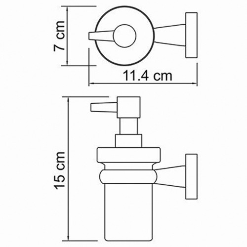 Дозатор для жидкого мыла WasserKRAFT Lippe K-6599 Хром