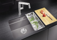 Кухонная мойка Blanco Etagon 500-U 525887 Черная искусственный камень (литьевой мрамор) встраиваемый