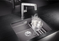 Кухонная мойка Blanco Etagon 500-U 525887 Черная искусственный камень (литьевой мрамор) встраиваемый
