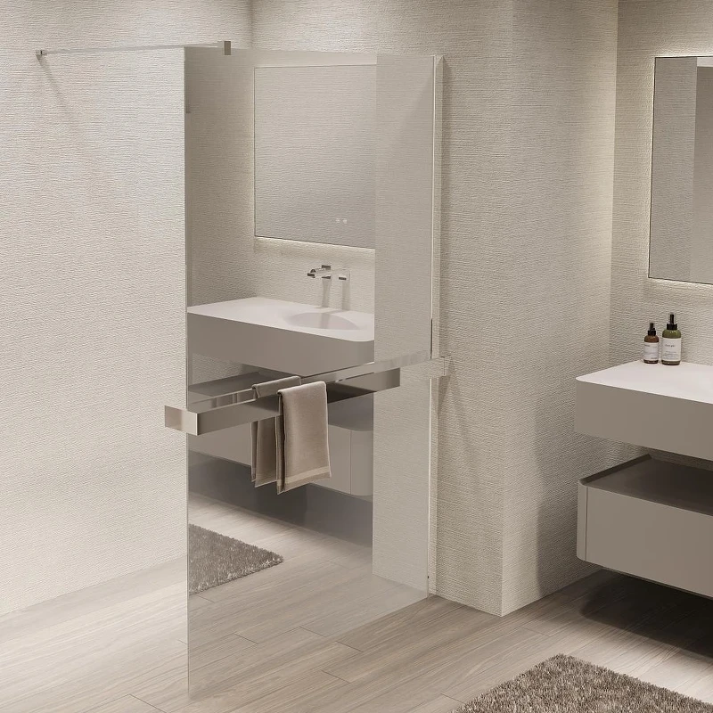 Душевая перегородка Vincea Walk in 90 VSW-1HR900MR профиль цвет Хром стекло зеркальное