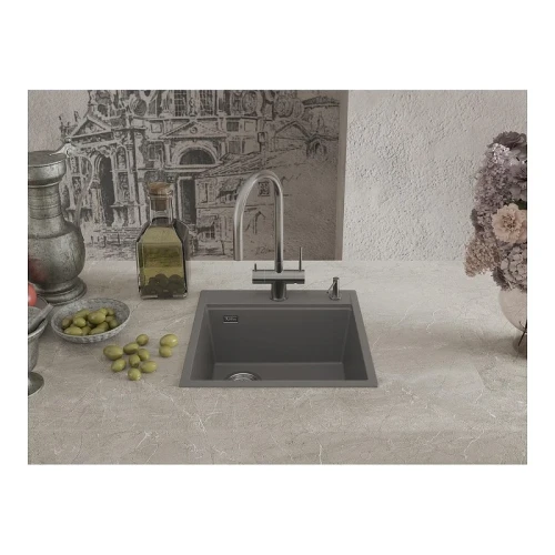 Кухонная мойка Rivelato Tesoro 50 TR-505-L grigio metallizz цвет Серый металлик
