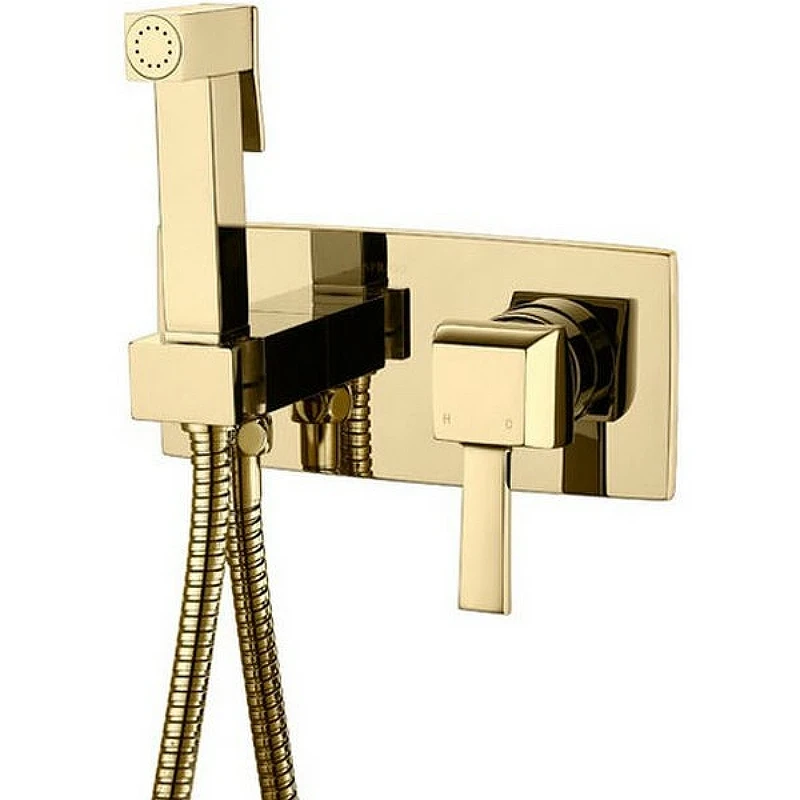 Гигиенический душ со смесителем Caprigo Diamante 50-130-oro Золото латунь встраиваемый