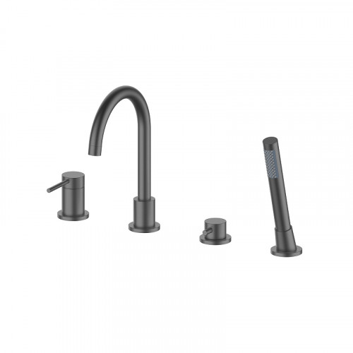 Смеситель на борт ванны Oliveeka Y OL-669017-BGM цвет Оружейный металл матовый