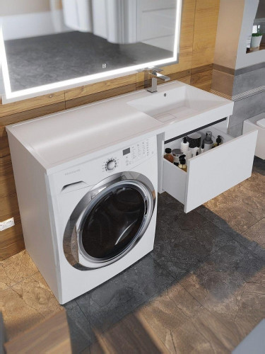 Тумба под раковину Uperwood Magenta 120 5930205154 подвесная цвет Белый матовый Графит матовый