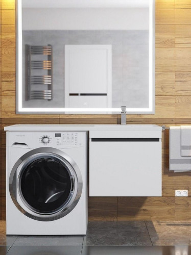 Тумба под раковину Uperwood Magenta 120 5930205154 подвесная цвет Белый матовый Графит матовый