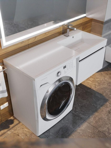 Тумба под раковину Uperwood Magenta 120 5930205154 подвесная цвет Белый матовый Графит матовый