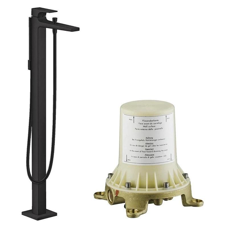 Смеситель для ванны Hansgrohe Metropol 32532670S цвет Черный матовый