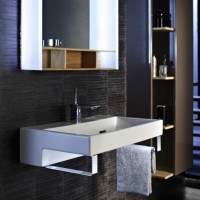 Раковина Jacob Delafon Terrace 100 EXC112-00 без подсветки фарфор подвесная, полувстраиваемая
