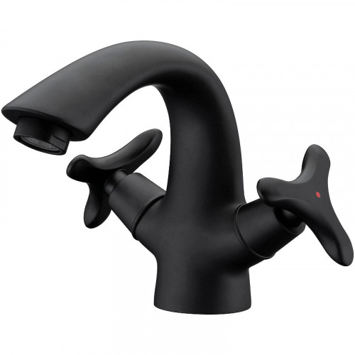 Смеситель для раковины Kaiser Trio 57011-2 Черный матовый латунь