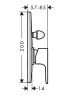 Смеситель для душа Hansgrohe Rebris S 72448000 цвет Хром
