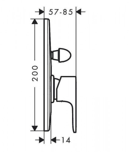 Смеситель для душа Hansgrohe Rebris S 72448000 цвет Хром