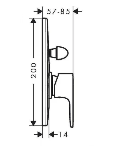 Смеситель для душа Hansgrohe Rebris S 72448000 цвет Хром