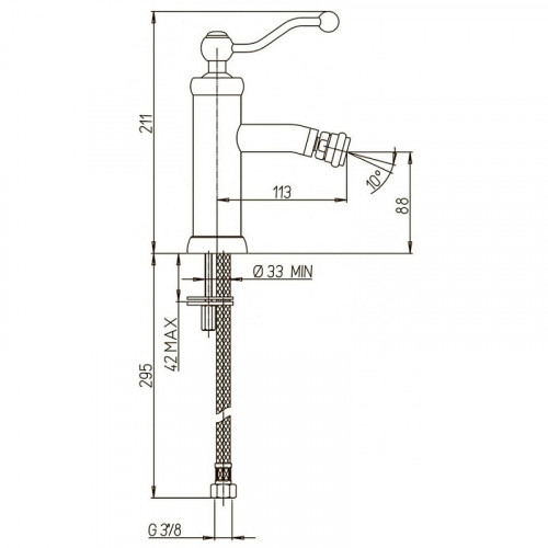 Смеситель для биде Paini Duomo 88PJ304 Золото матовое