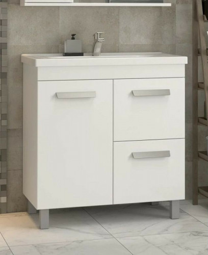 Тумба под раковину Vigo Nova 80 tn.NOV.MIR.80.1D.2Y Белая МДФ / ЛДСП