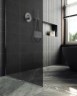 Душевая перегородка Maybah Glass MGD-682-5ш 1090x1950 в широком профиле Хром матовый стекло графитовое матовое