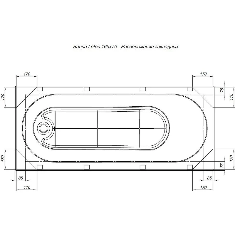 Акриловая ванна Aquanet Lotos 165x70 330873 без гидромассажа