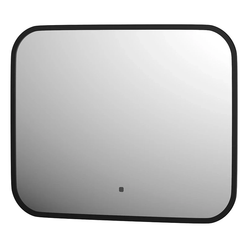 Зеркало Defesto Aura 50х40 DF 2961RH с подсветкой 15W-4500K/ИК - выключатель/Нейтральный белый свет/Черная рама