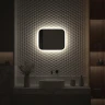 Зеркало Defesto Aura 50х40 DF 2961RH с подсветкой 15W-4500K/ИК - выключатель/Нейтральный белый свет/Черная рама