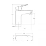 Смеситель для раковины BelBagno Due DUE-LVM-GM-W0 цвет Оружейная сталь