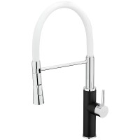 Смеситель для кухни Frap F4452-7 Черный Белый латунь