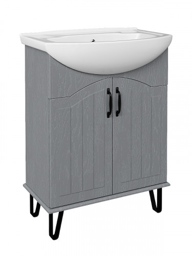 Тумба с раковиной DIWO Сочи 65 цвет Антрацит