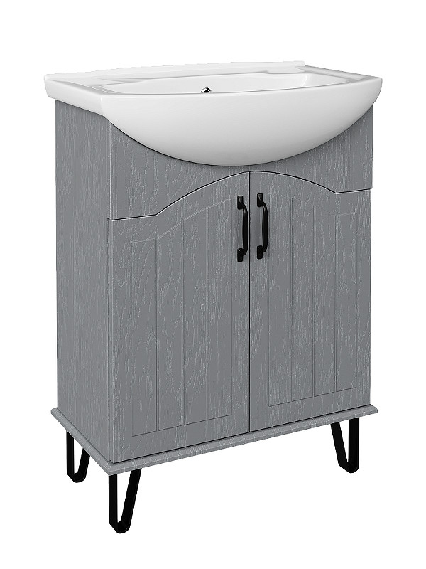 Тумба с раковиной DIWO Сочи 65 цвет Антрацит