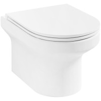 Комплект унитаза Jacob Delafon Elite EDX114RU-00 с инсталляцией Berges Novum D5 040235 с сиденьем Микролифт и Черной матовой клавишей смыва фарфор подвесной