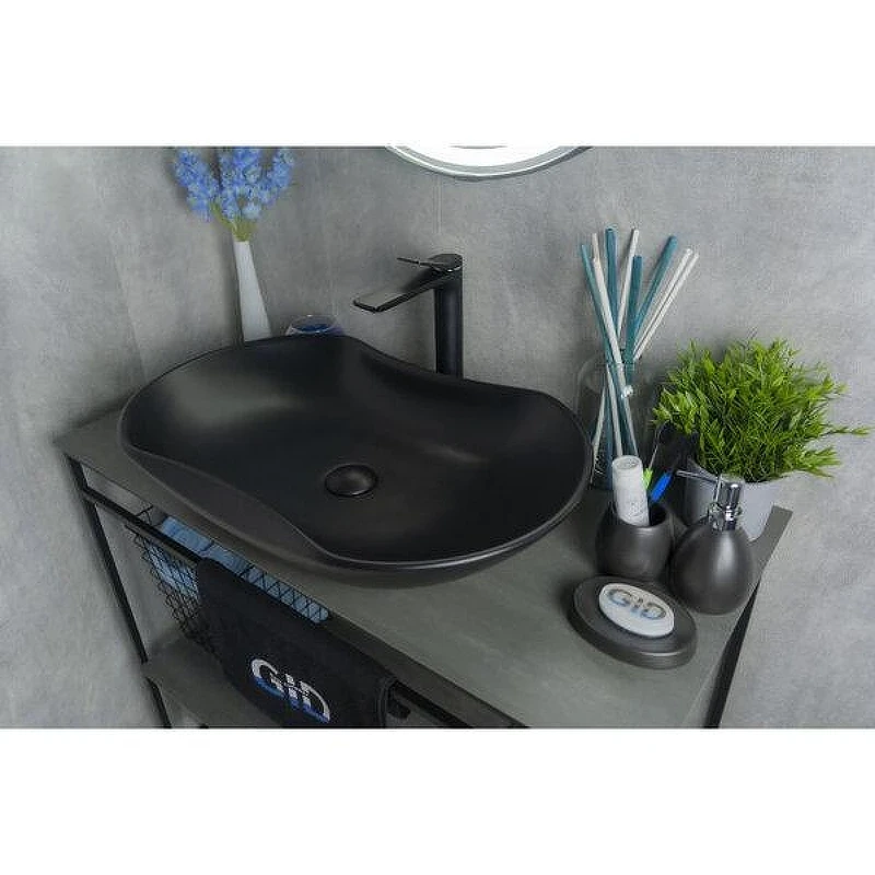 Раковина-чаша Gid Lago Bm9175 66,5 53333 цвет Черный матовый