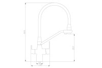 Смеситель для кухни ZorG Steel Hammer SH 903-6 BLACK CR Черный матовый Хром латунь
