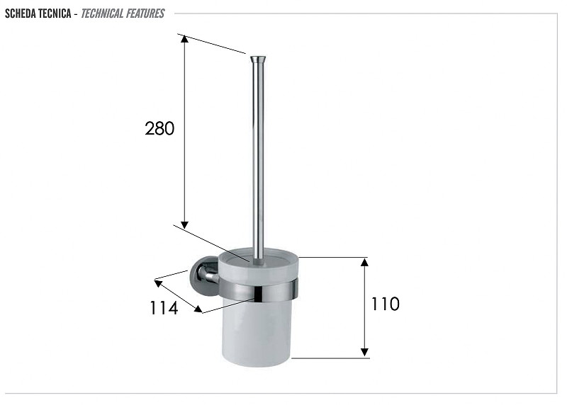 Ершик для унитаза Remer Guest GS66XV цвет Сталь