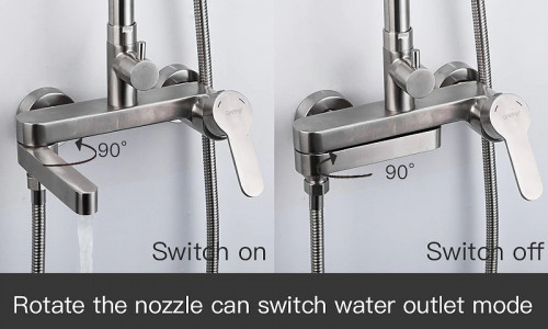 Душевая система Gappo G99-30 G2499-30 Сатин нержавеющая сталь на стену