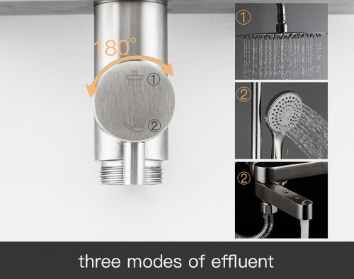 Душевая система Gappo G99-30 G2499-30 Сатин нержавеющая сталь на стену