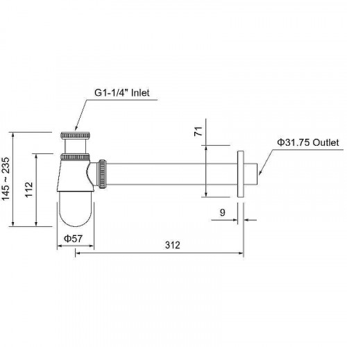 Сифон для раковины Aquatek AQ6014CR Хром