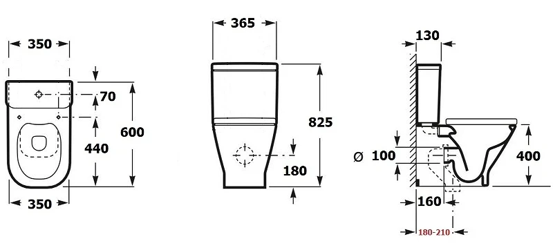 Унитаз компакт Aquanet Fine-C Rimless 273786 без бачка с сиденьем Микролифт фарфор напольный
