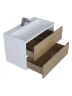 Тумба с раковиной Uperwood Barsa 80 293020534 подвесная цвет Белый матовый Дуб сонома