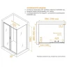 Душевой уголок RGW Classic (Класcик) CL-145S 120х90 380914592-111 профиль Хром-Сатин стекло прозрачное