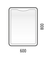Зеркало Corozo Орли 60 SD-00000919 с подсветкой с сенсорным выключателем МДФ / ЛДСП, стекло