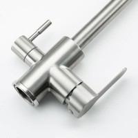 Смеситель для кухни Frap H801 F43801 Сатин нержавеющая сталь
