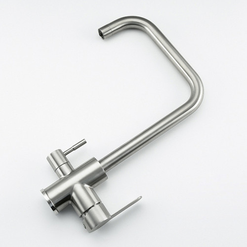 Смеситель для кухни Frap H801 F43801 Сатин нержавеющая сталь