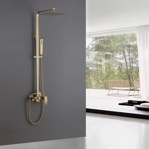 Душевая система Abber Wasserfall AF8616GL цвет Золото матовое
