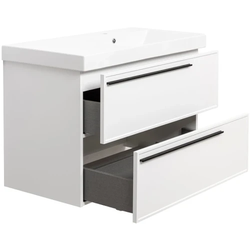 Тумба под раковину La Fenice Elba 90 FNC-01-ELB-B-90-2 подвесная Белая матовая МДФ / ЛДСП