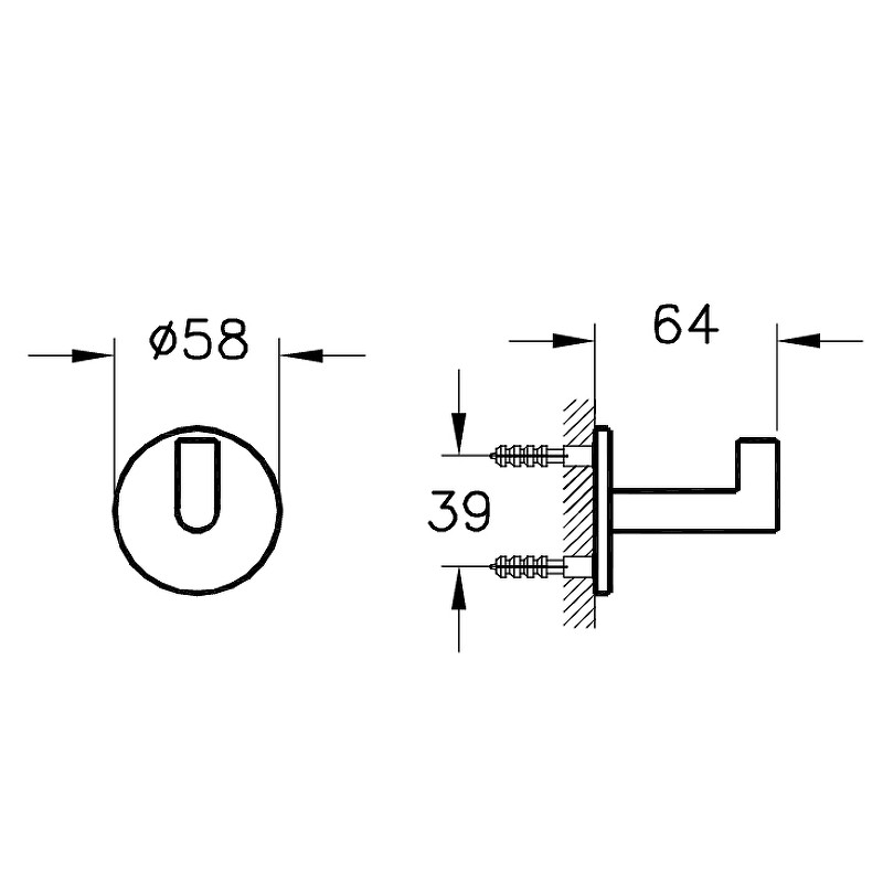 Крючок Vitra Origin A4488436 Черный матовый