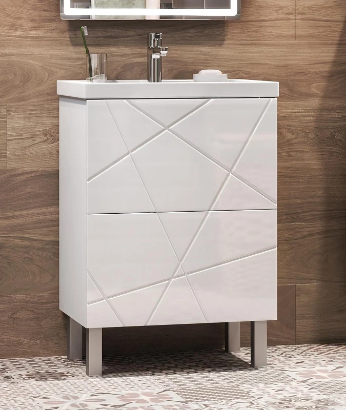 Тумба с раковиной Vigo Geometry 50 tn.GEO.FOS.50.2Y-com цвет Белый