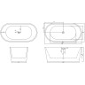 Акриловая ванна Ceruttispa Resia 150x75 RESIA150 10302 Белая без гидромассажа